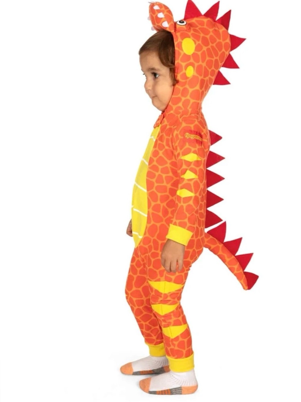 Tipsy Elves Kids Red & Yellow Dinosaur Onesie Costume